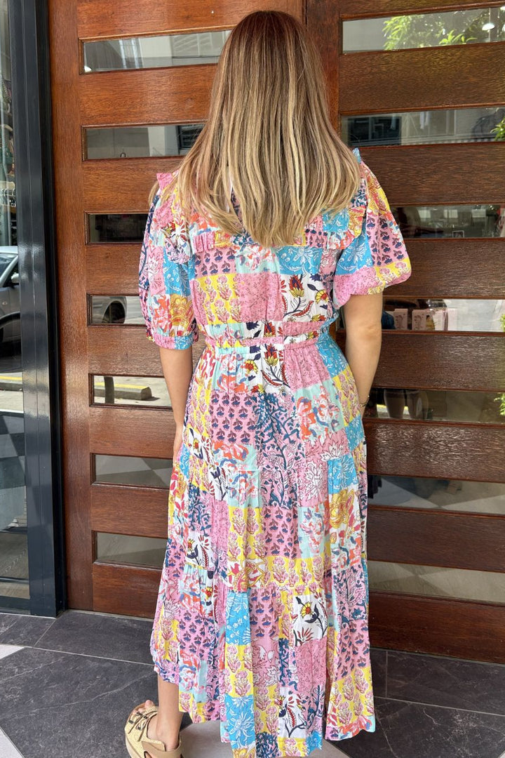 Pacific Midi Dress - Patchwork