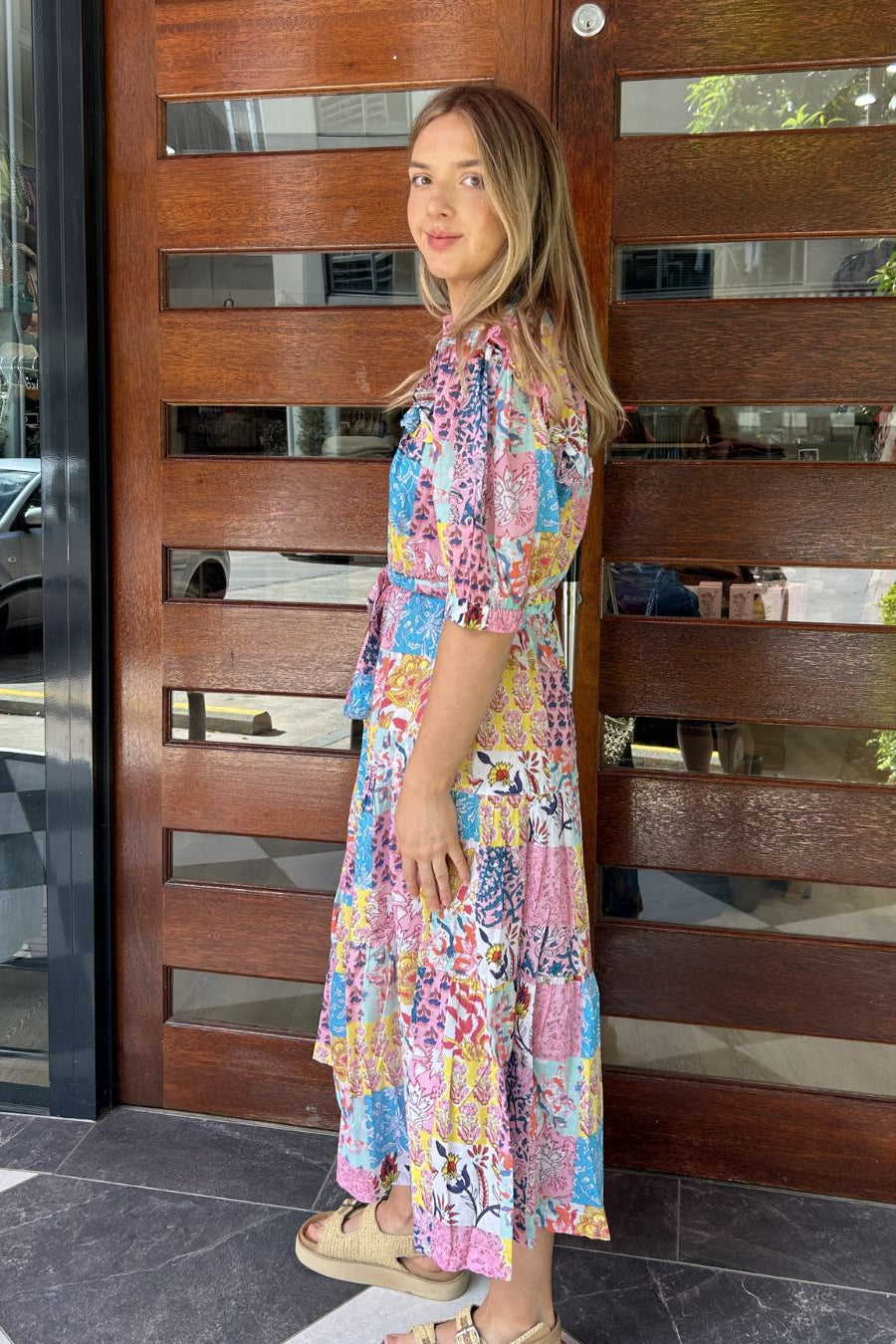 Pacific Midi Dress - Patchwork