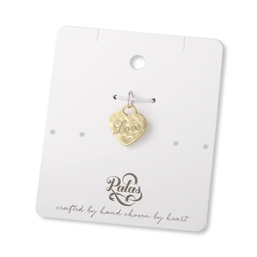 Engraved with Love Heart Charm