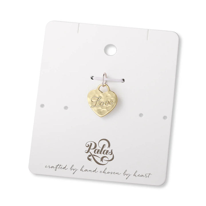 Engraved with Love Heart Charm