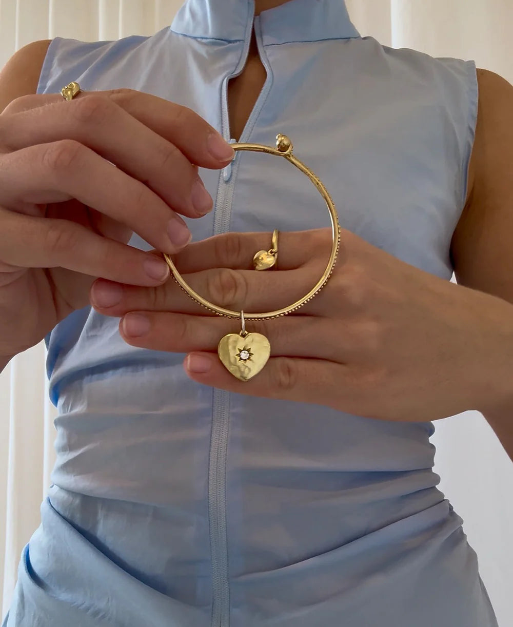 Shine Bright Love Heart Charm