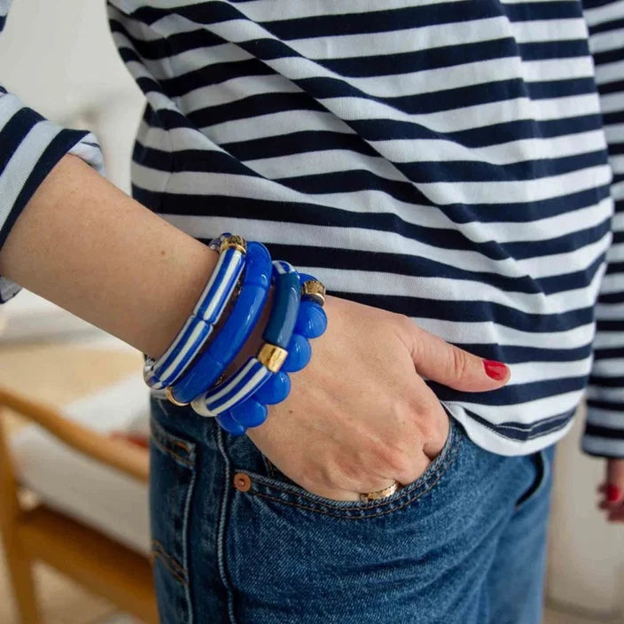 Bombom Resin Bracelet - Cobalt