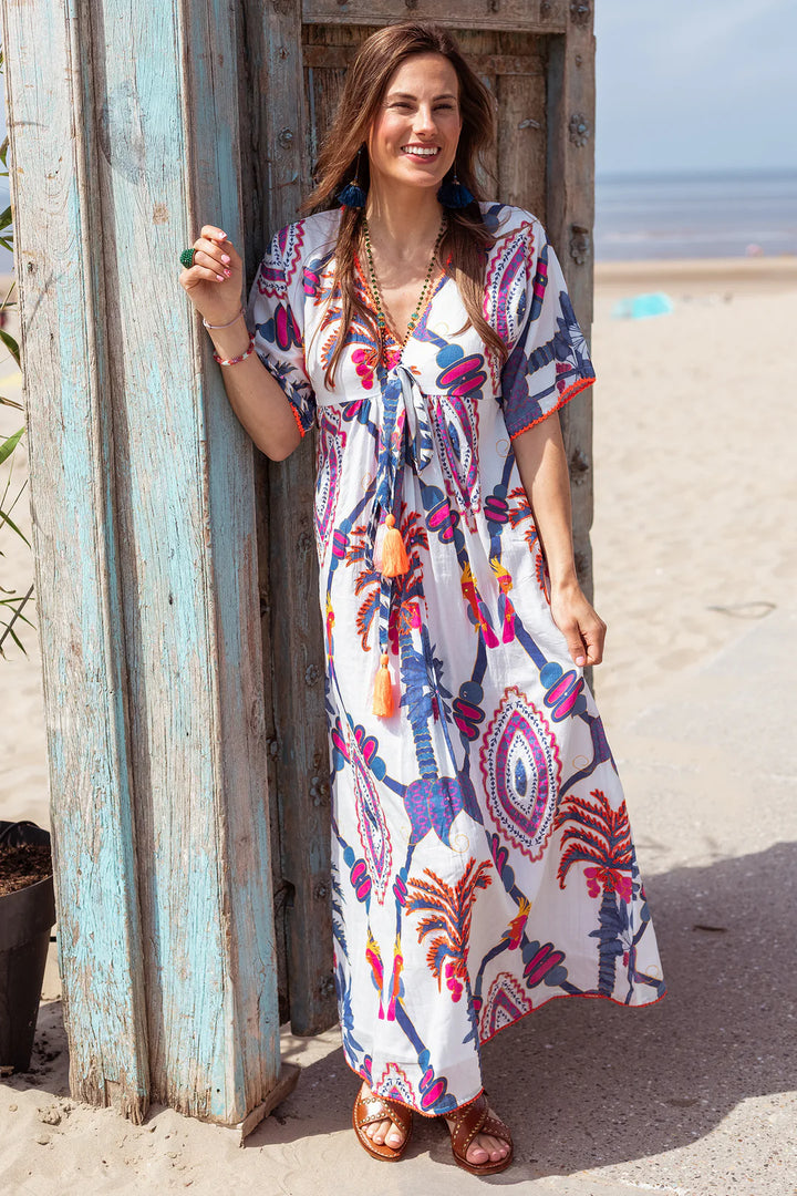 Rosa Blue Bird Long Dress