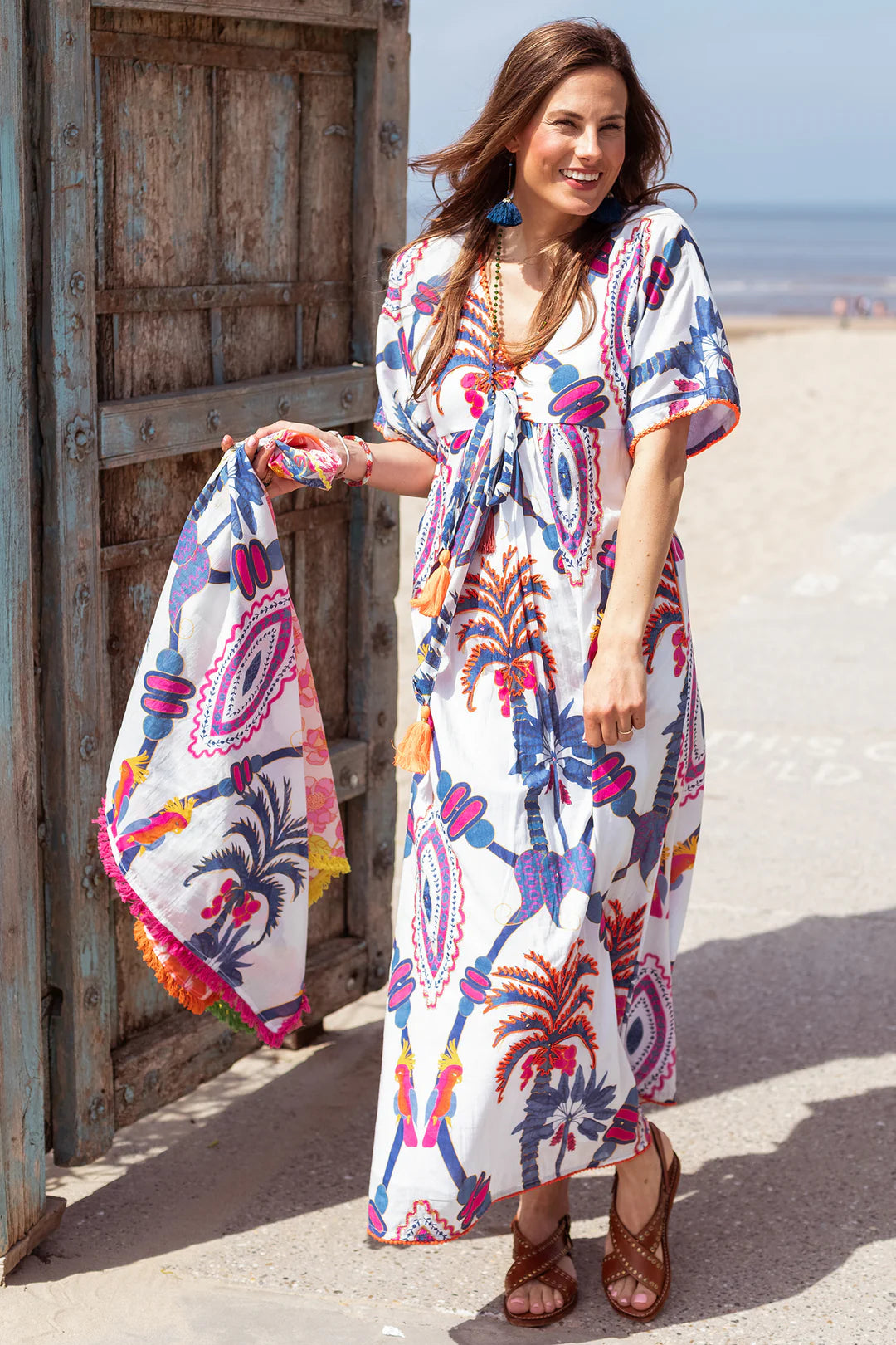 Rosa Blue Bird Long Dress