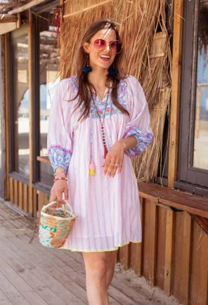 Stripes Dress Sleeves - Lilac
