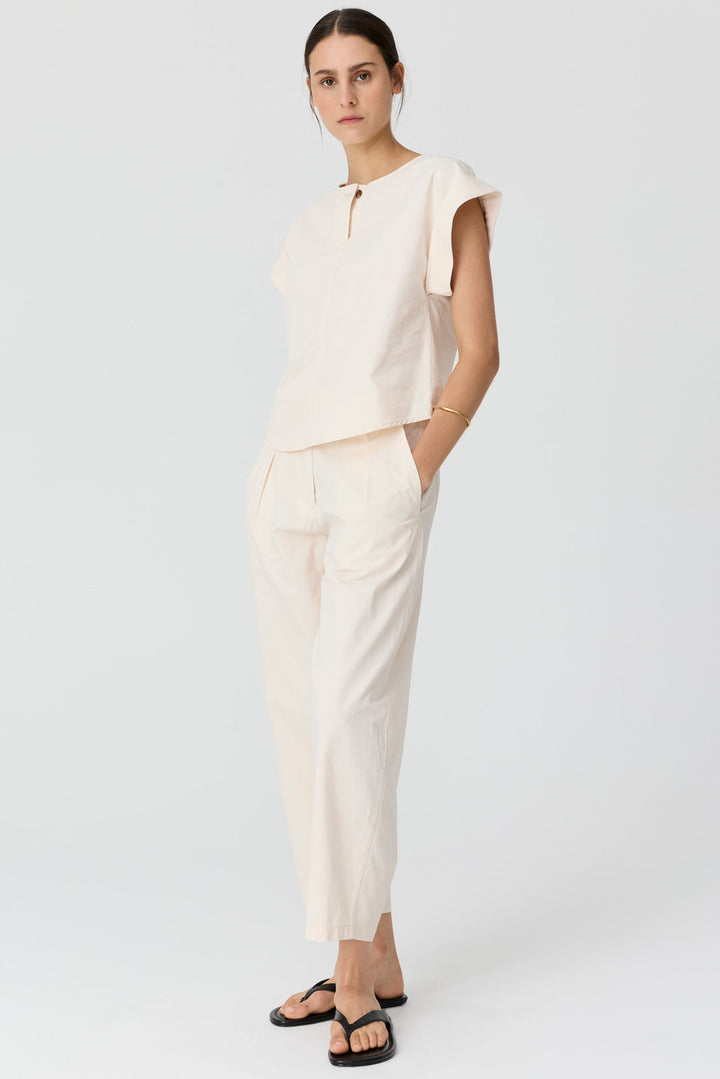Alma Barrel Pant - Pebble