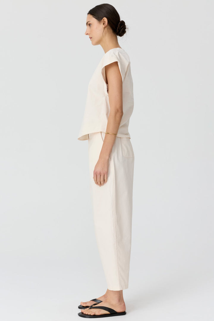 Alma Barrel Pant - Pebble