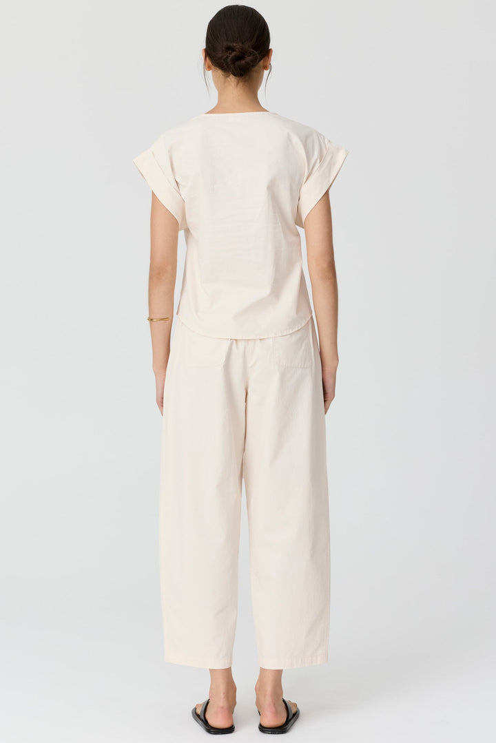 Alma Barrel Pant - Pebble