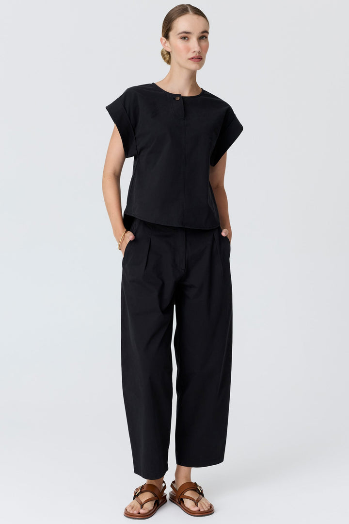 Alma Barrel Pant - Black