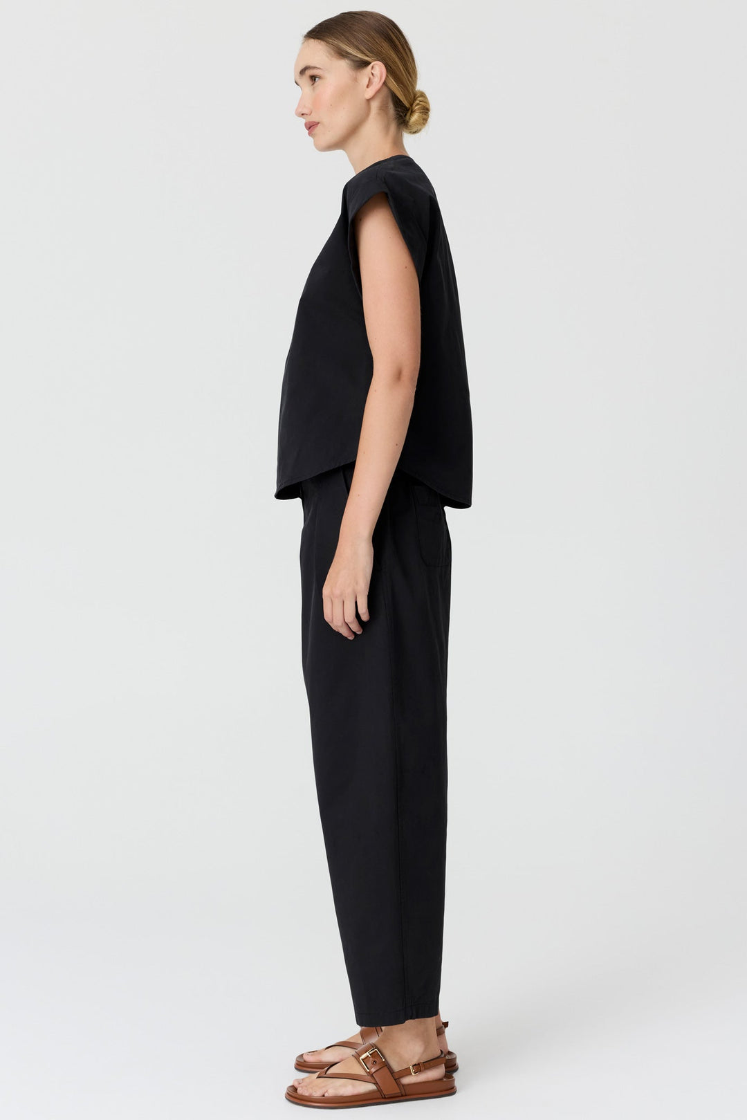 Alma Barrel Pant - Black