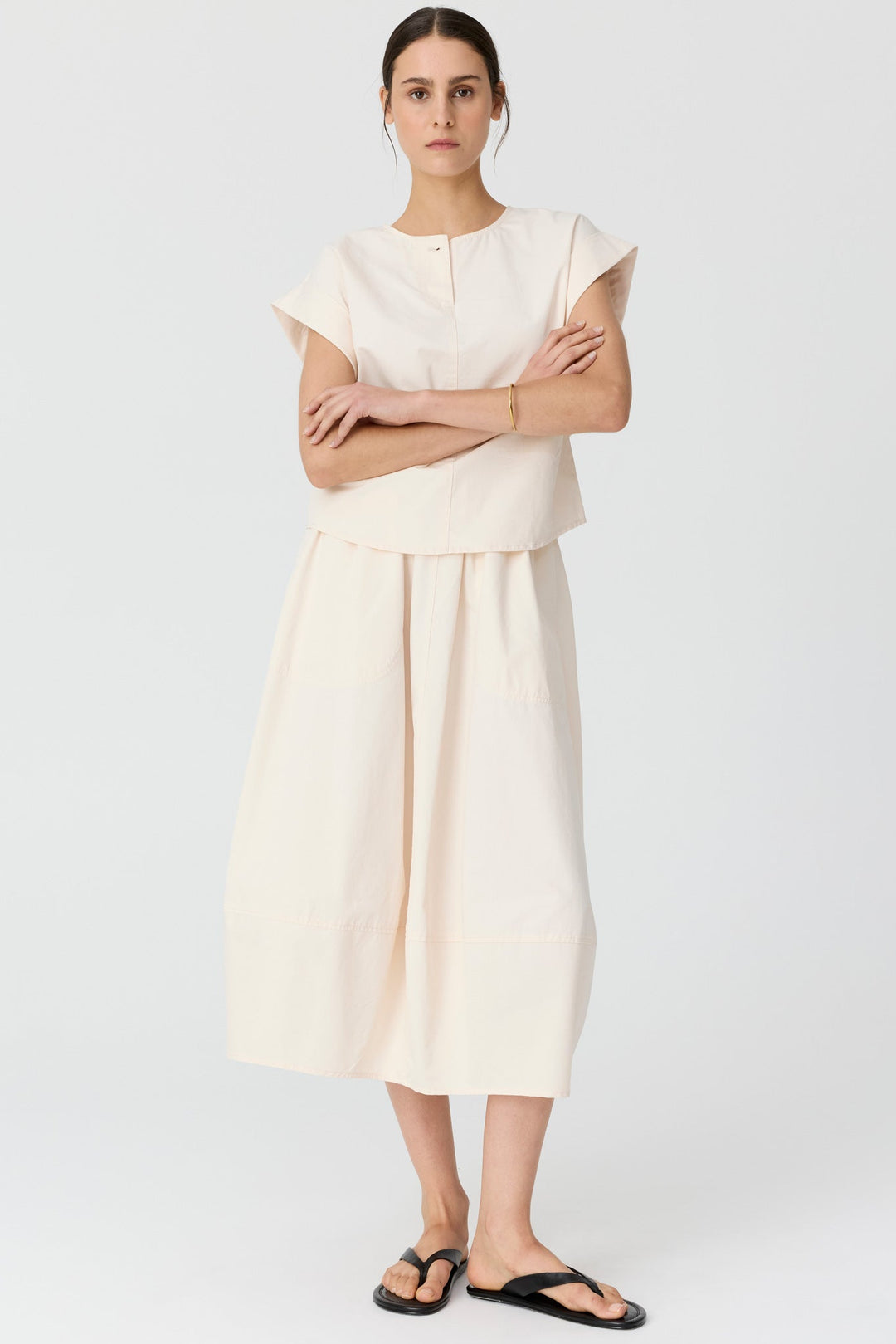 Alma Bubble Skirt - Pebble