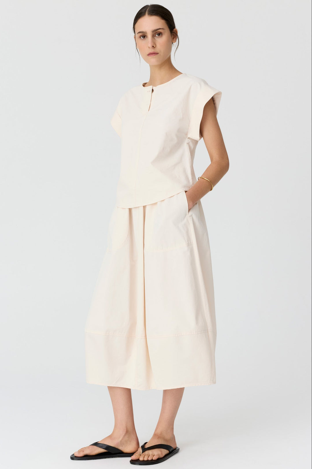 Alma Bubble Skirt - Pebble