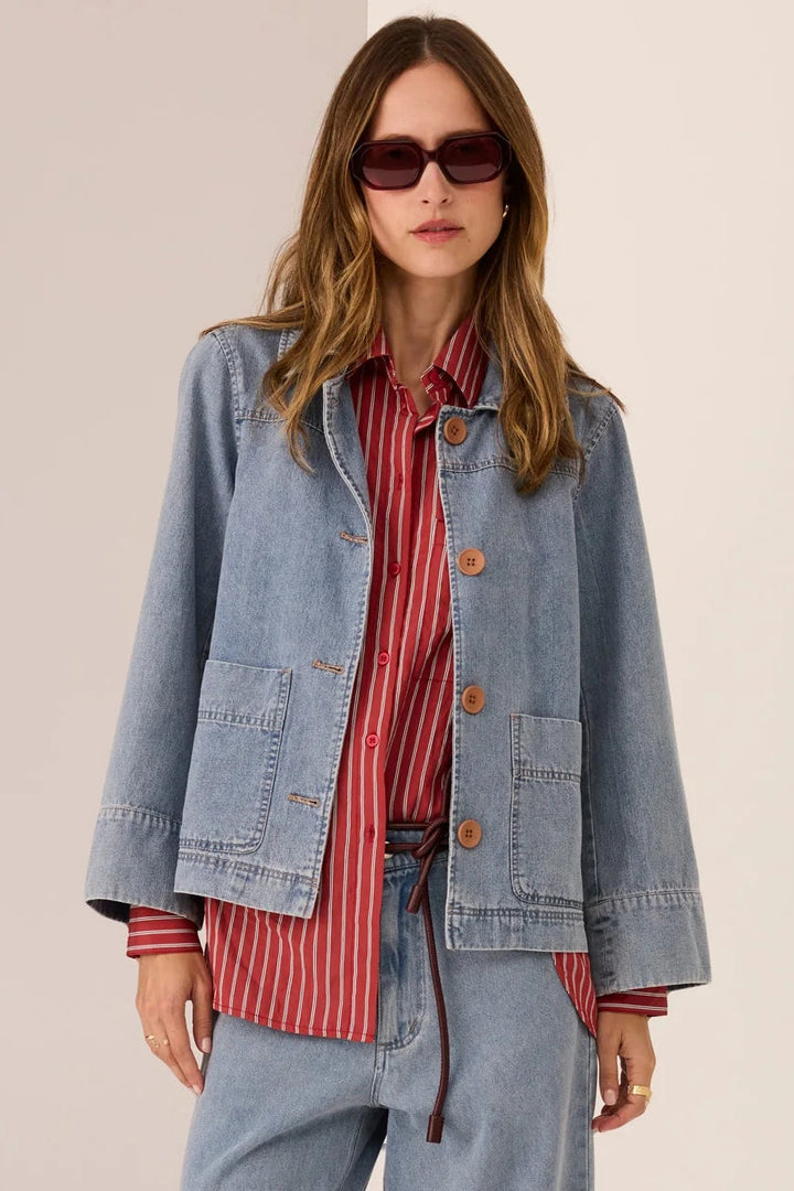 Andie Denim Jacket - Blue Wash