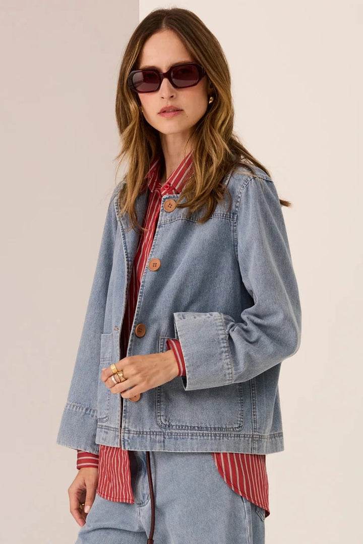 Andie Denim Jacket - Blue Wash