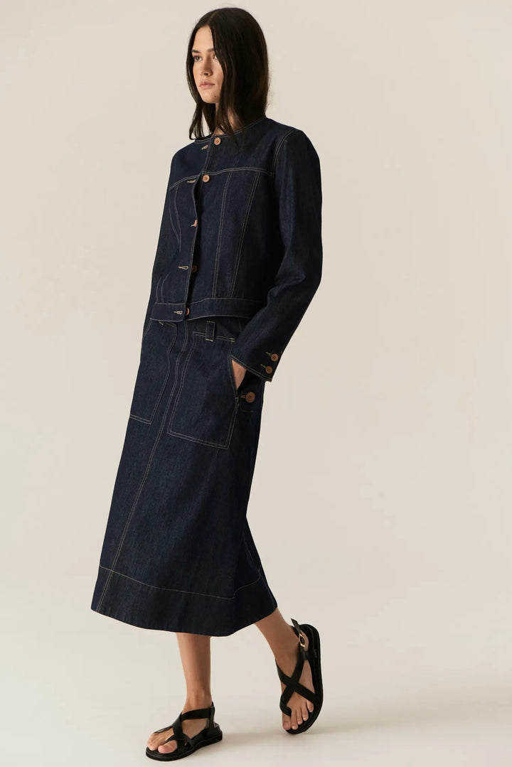 Pol Carsen Skirt Dark Wash