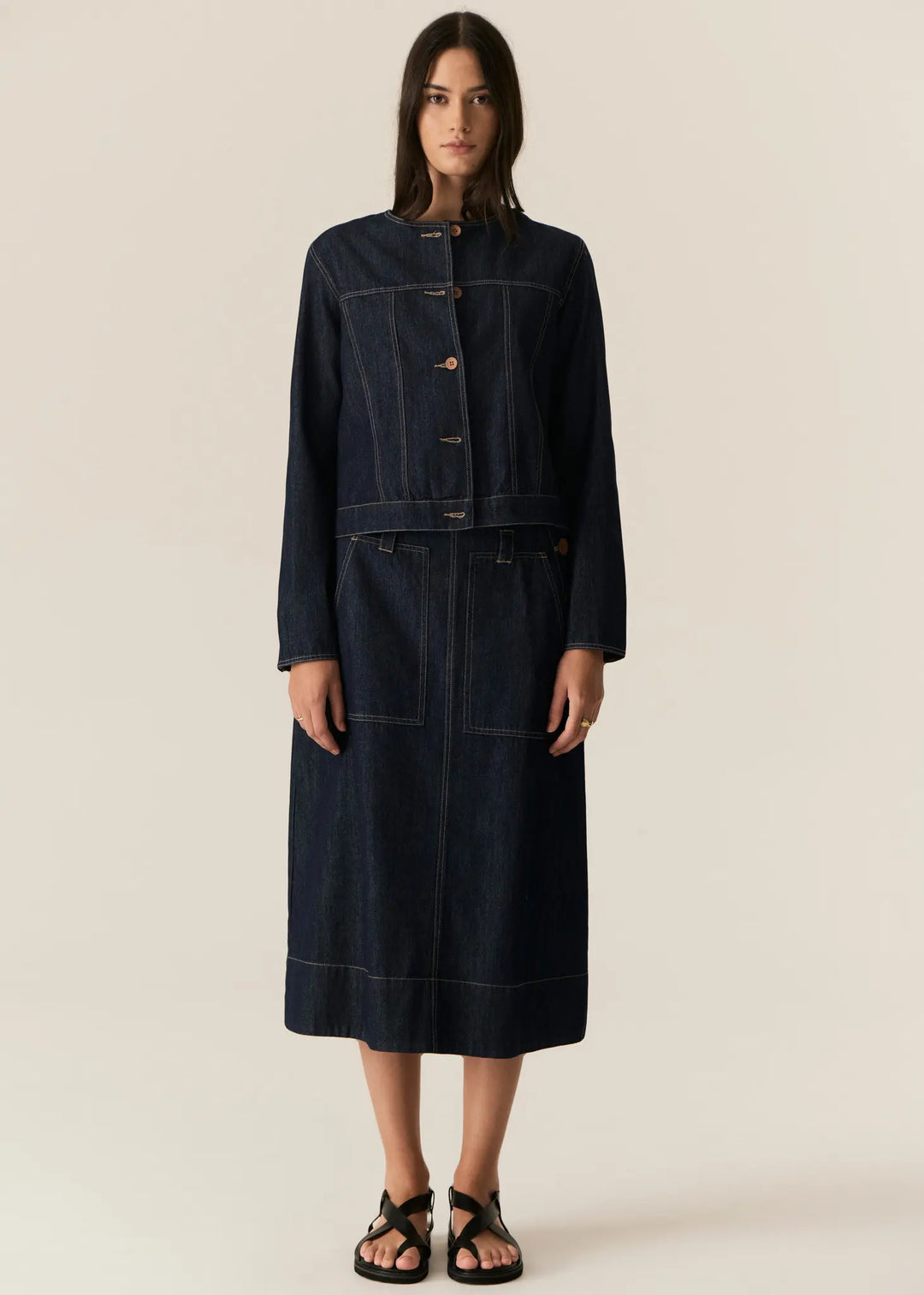 Pol Carsen Skirt Dark Wash