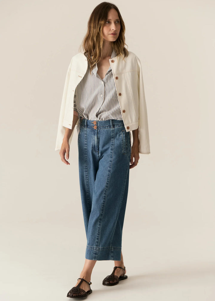 Carsen Crop Pant - Light Wash