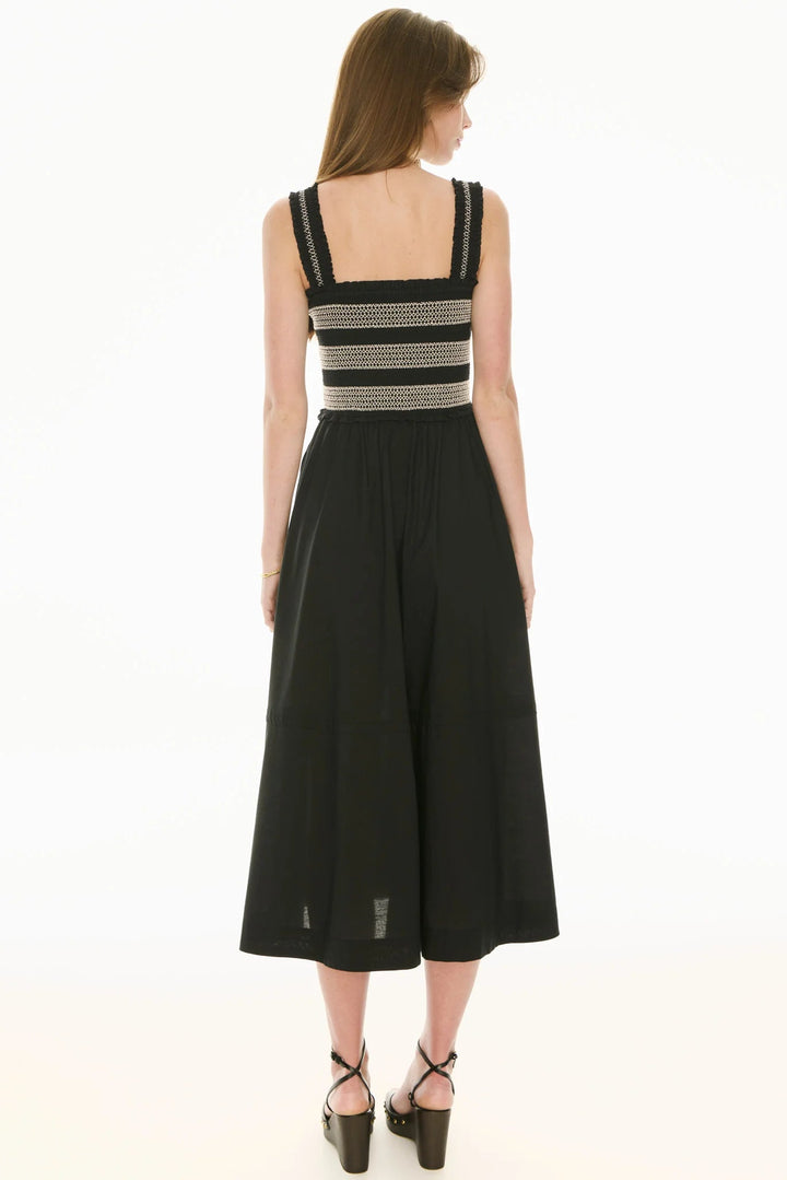 Pol Clothing Nova Smocked Dress Black