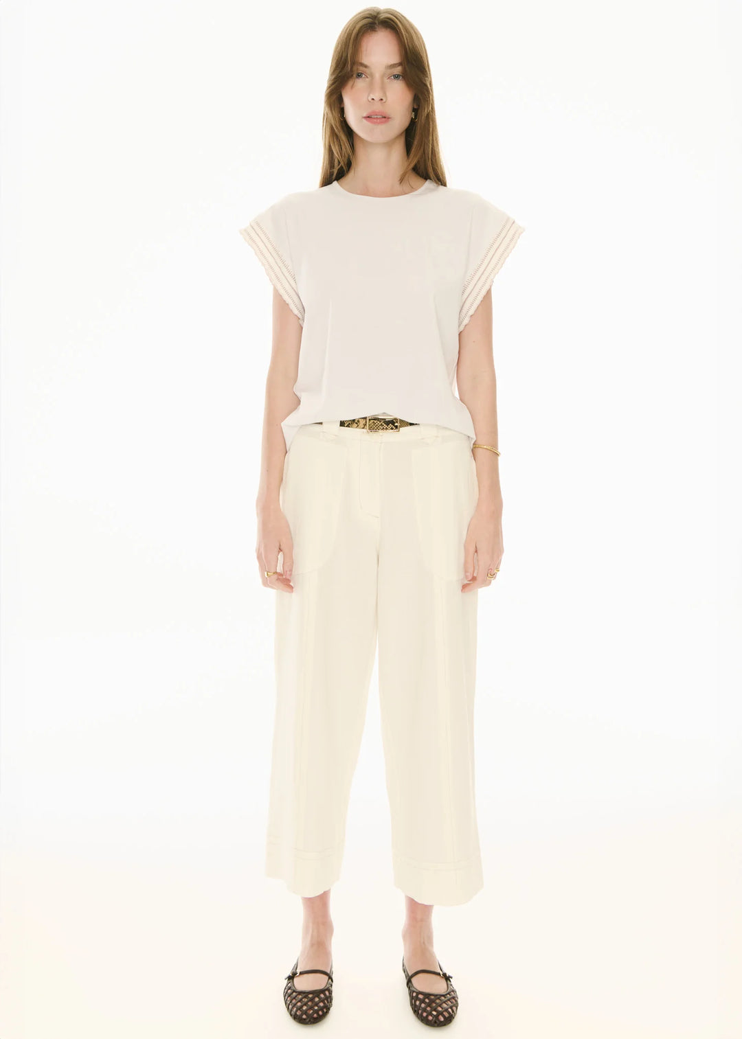 Oskar Cropped Pant - Ivory