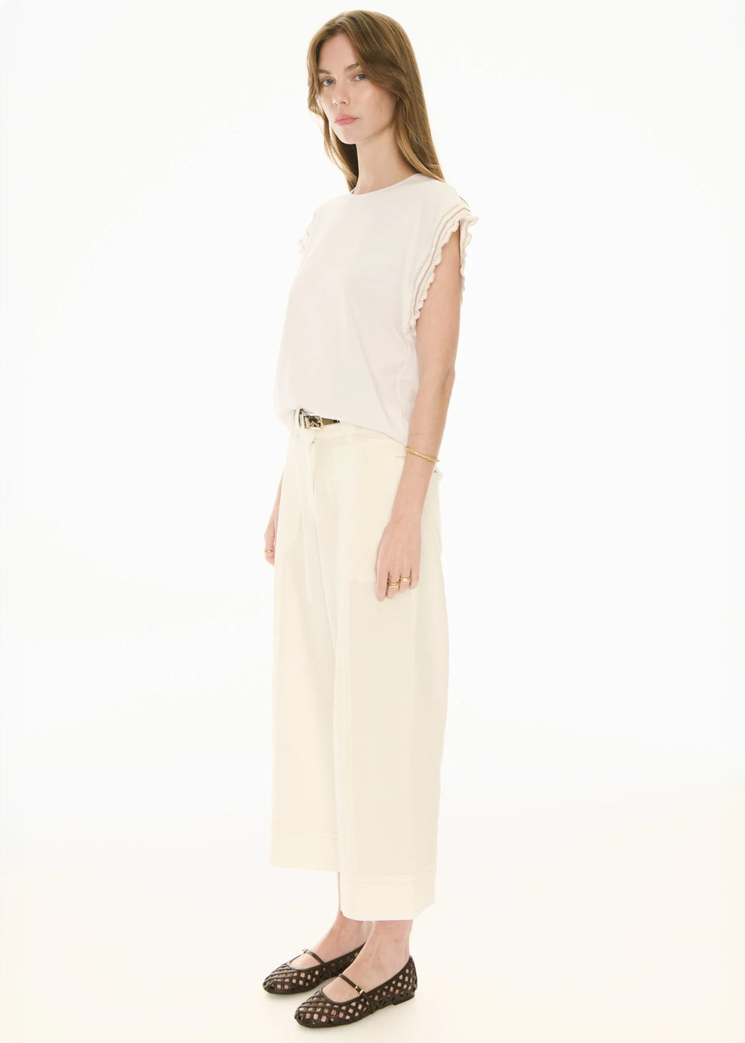 Oskar Cropped Pant - Ivory