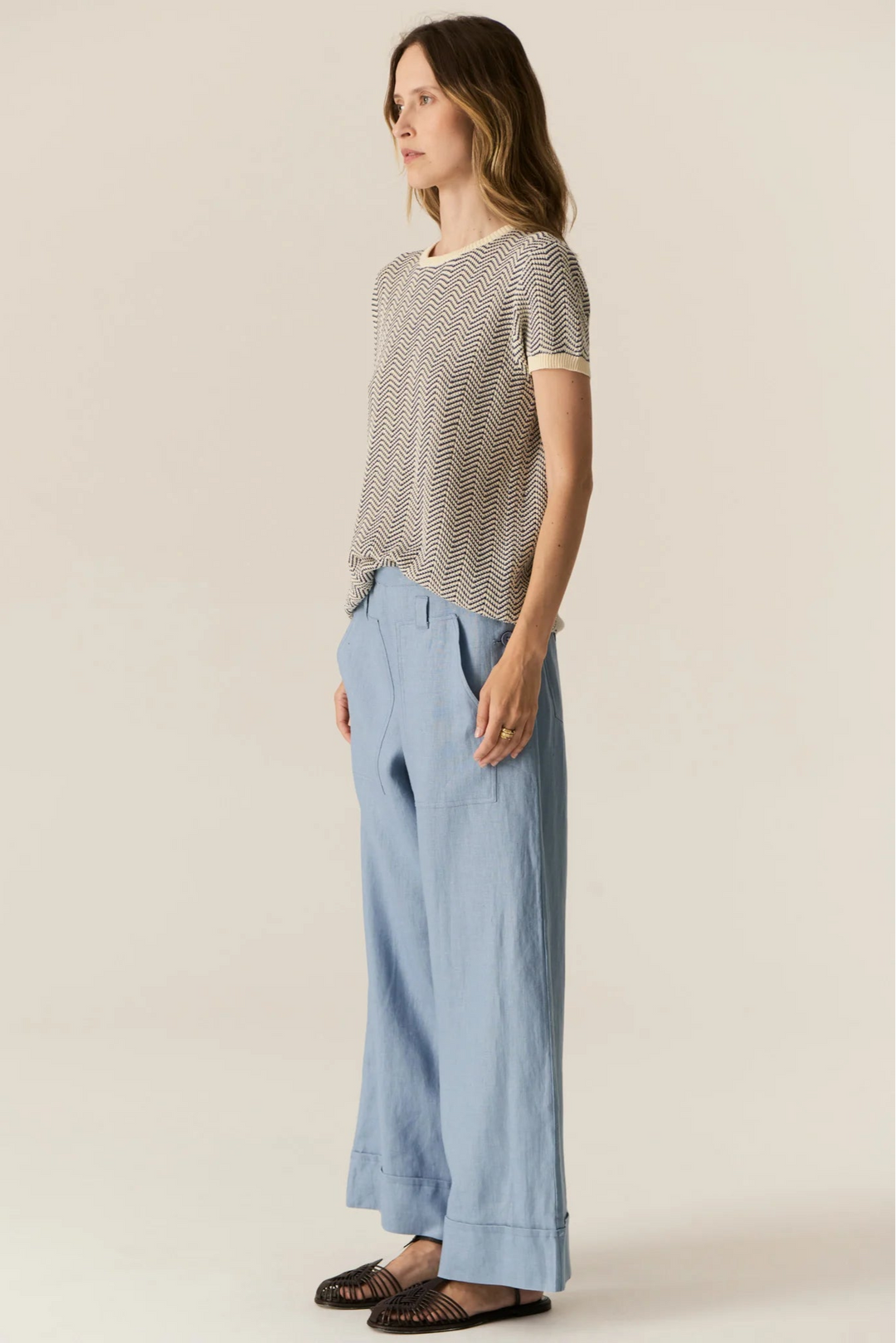 Pol Clothing Saga Pant Blue