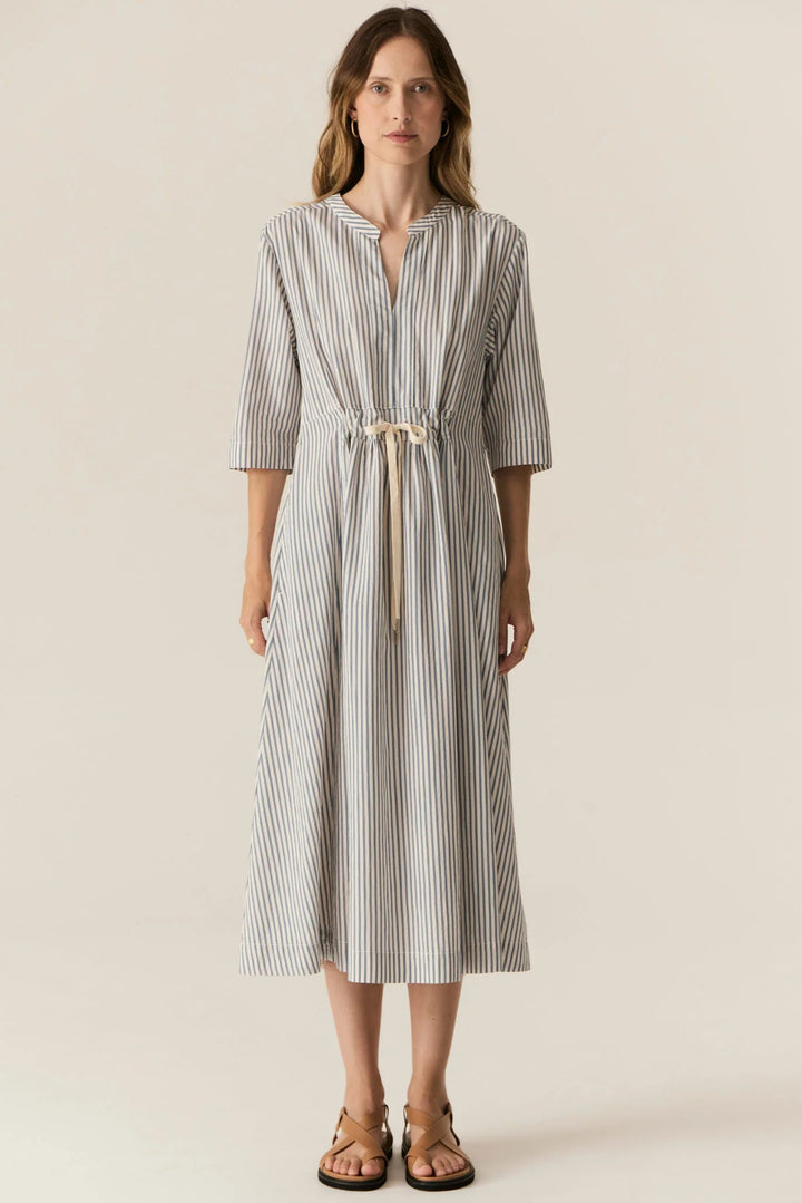 Pol Clothing Vera Shirt Dress Blue Stripe