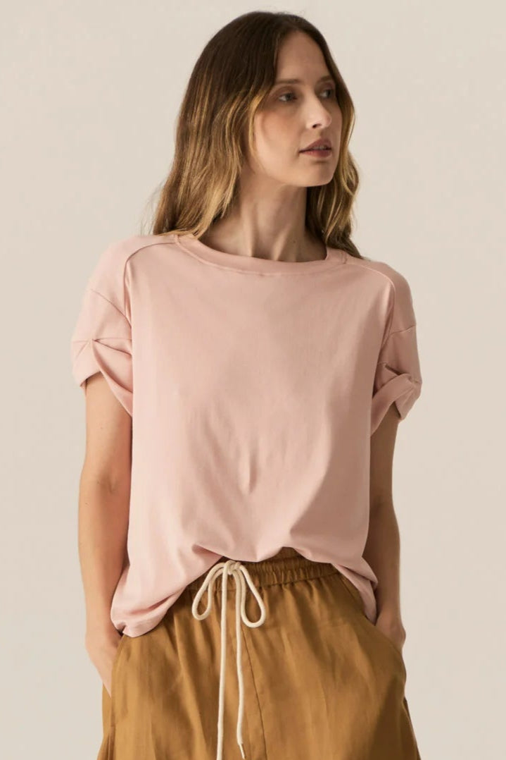 Pol Clothing Zone Cap Tee Blush