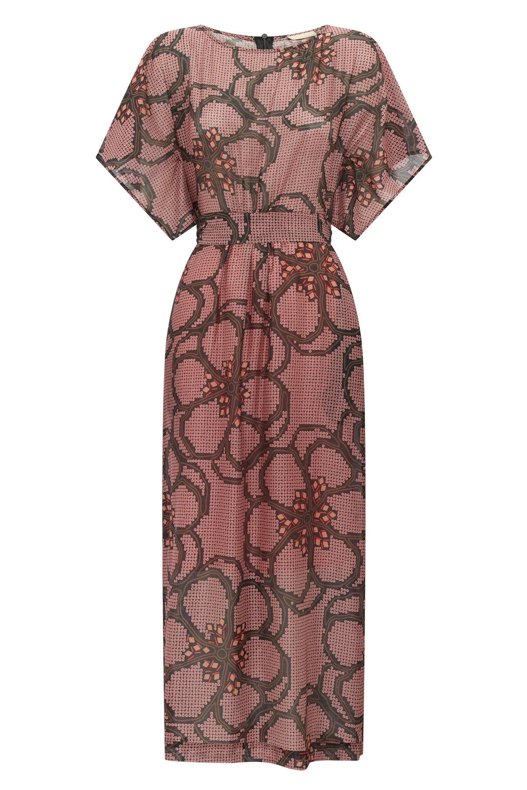 Lace dress with floral pattern on a white background