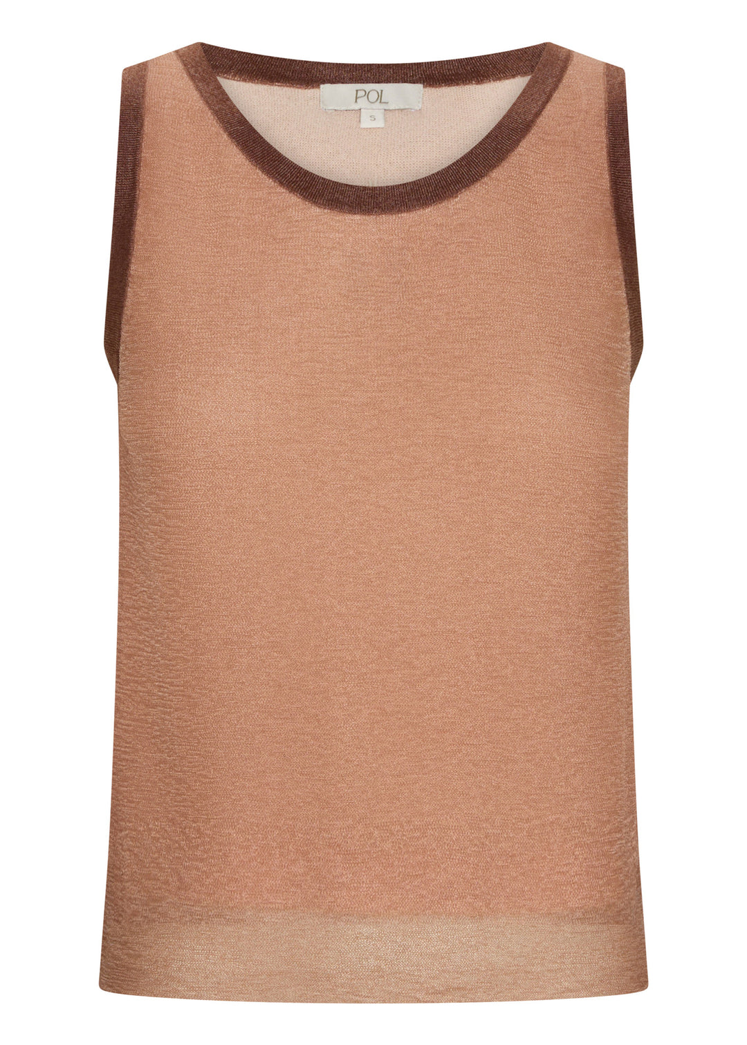 Kaspar Layered Tank - Pink/Toffee