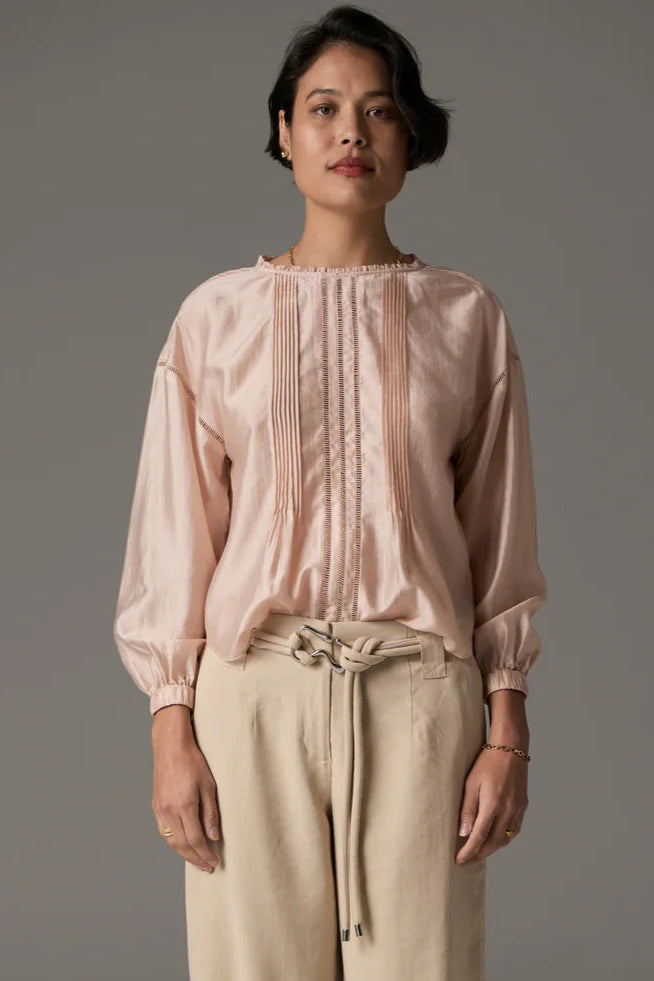 Rhea Pintuck Top - Pink
