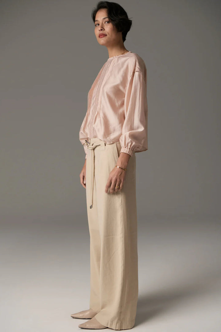Rhea Pintuck Top - Pink