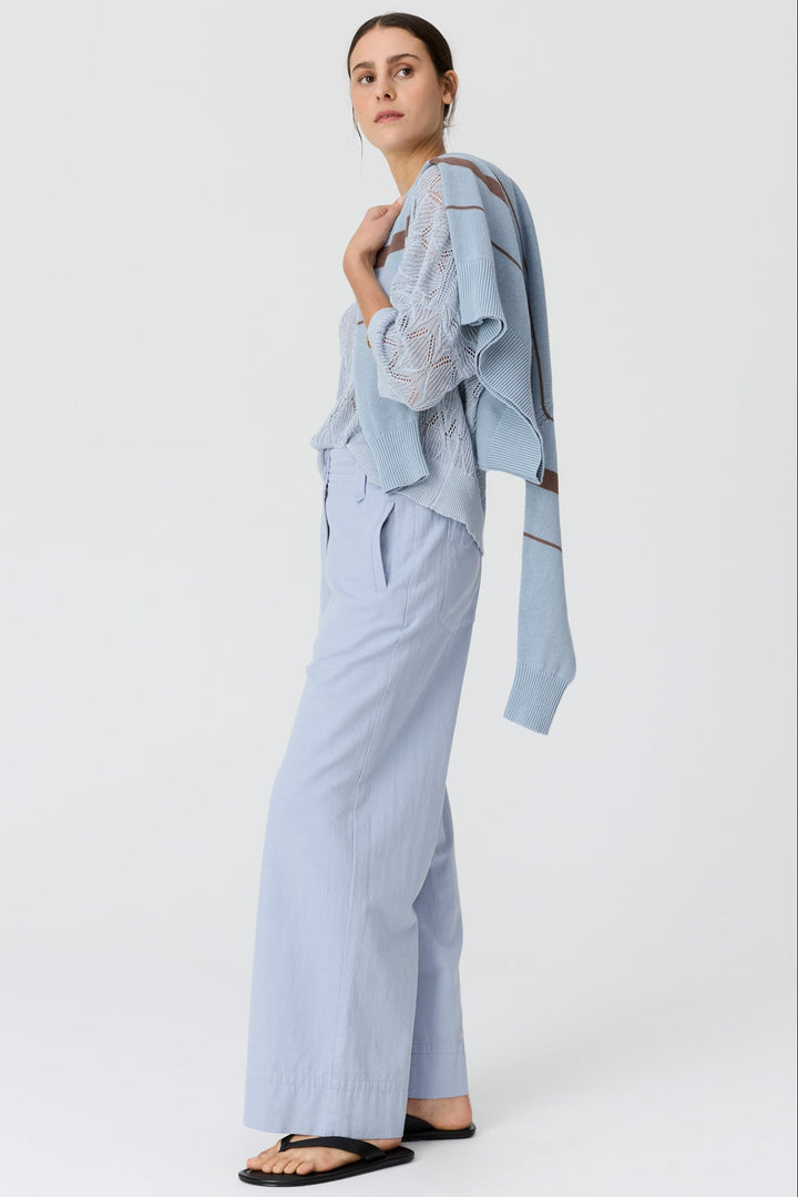 Rosin Pointelle Tee - Blue