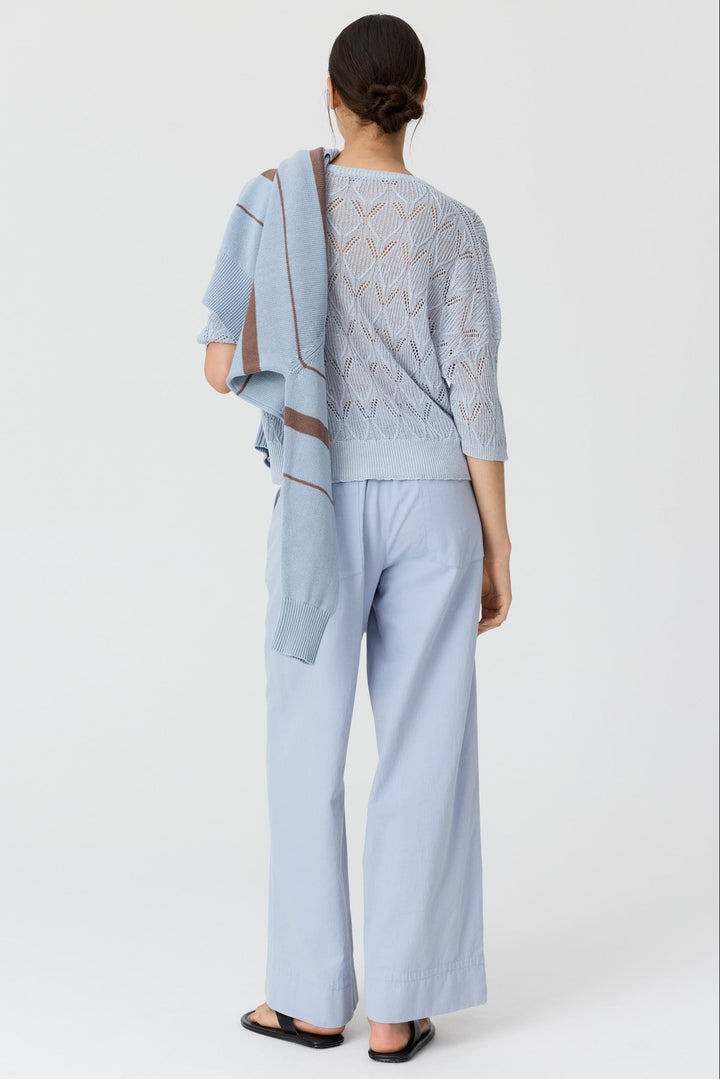 Rosin Pointelle Tee - Blue