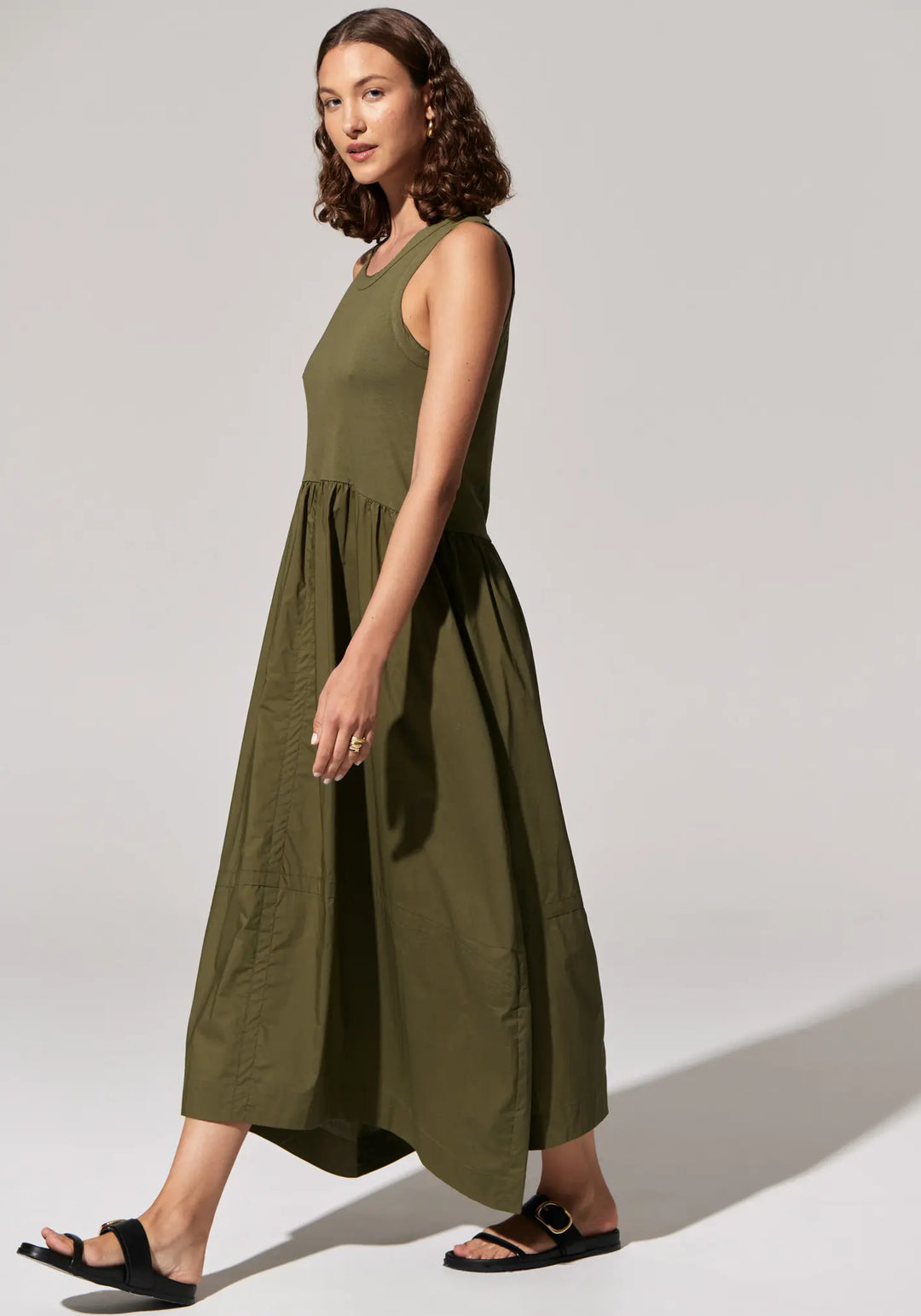 Toya Tank Dress - Khaki