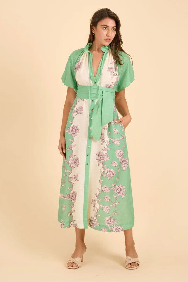 Robe Dress - Emerald Vine