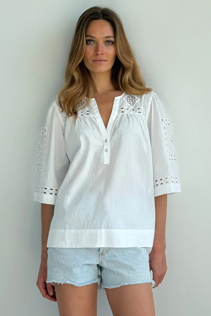Petunia Top - White
