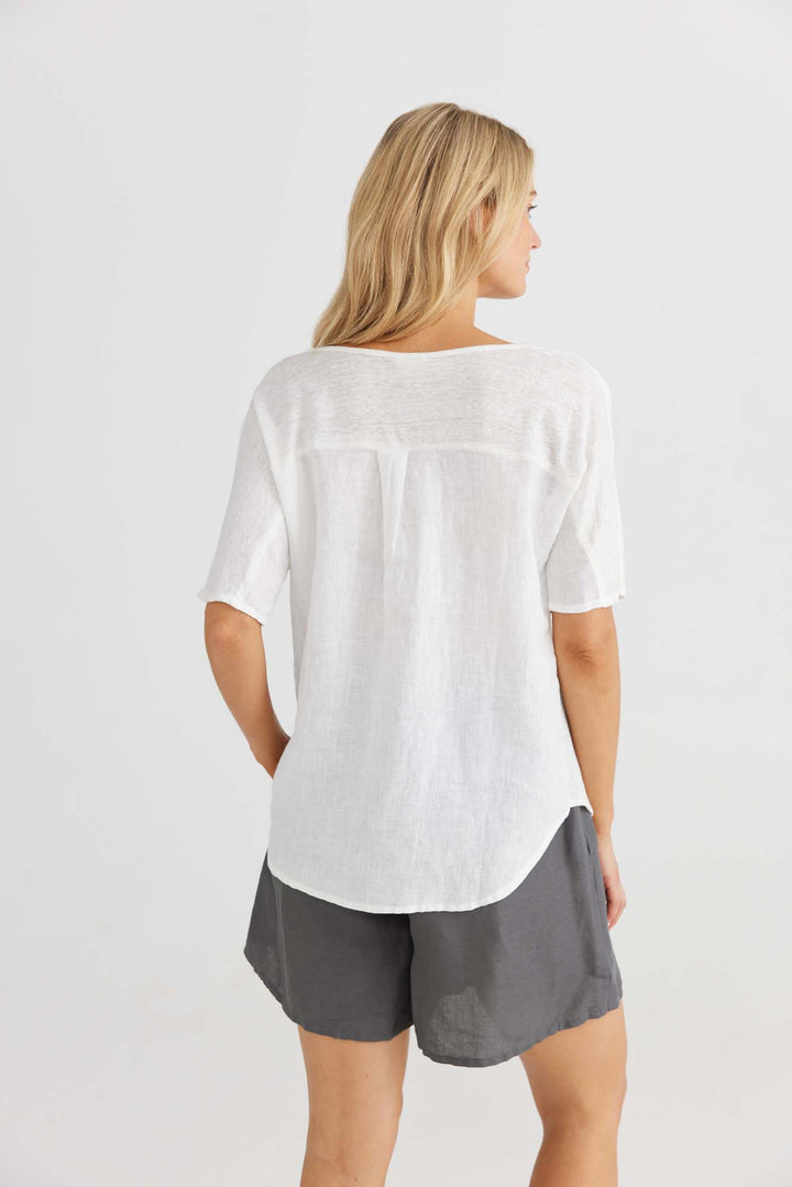Livorno top - White Linen