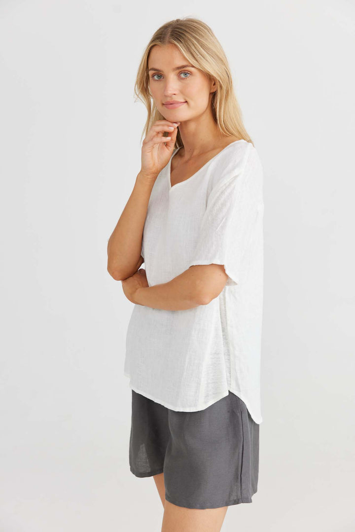 Livorno top - White Linen