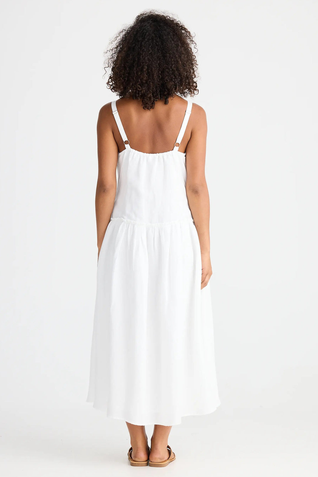 Shanty Corporation Limone Dress White Linen Blend