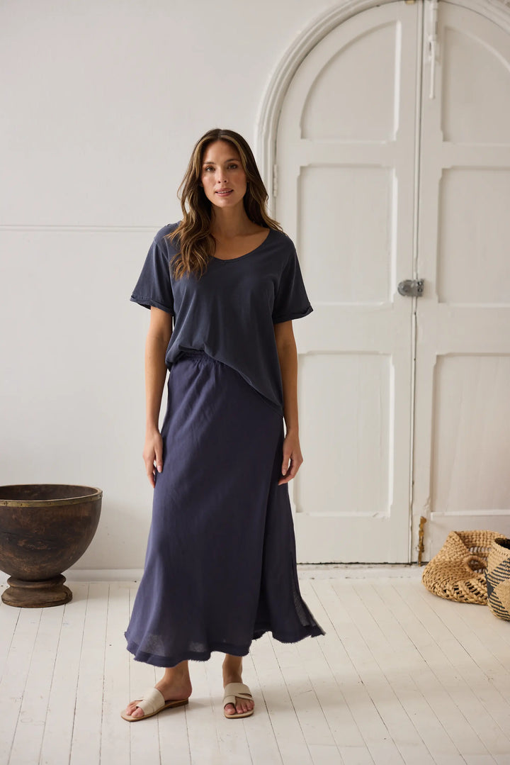 Sicily Skirt - Indigo Ash