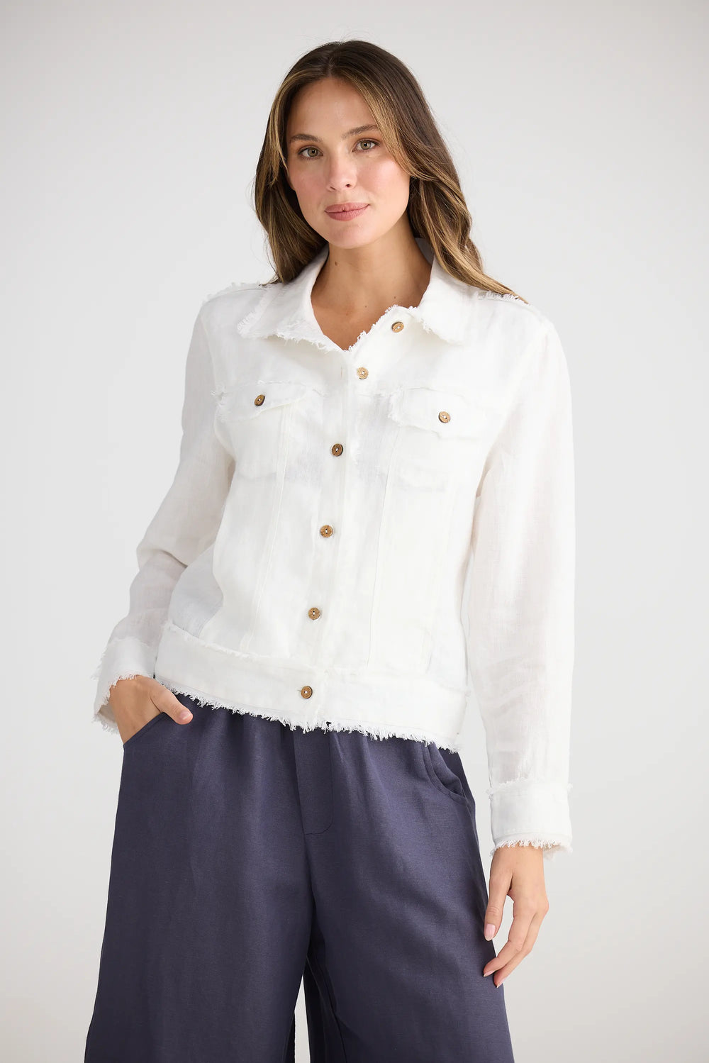 The Shanty Corp Monza Jacket White Linen