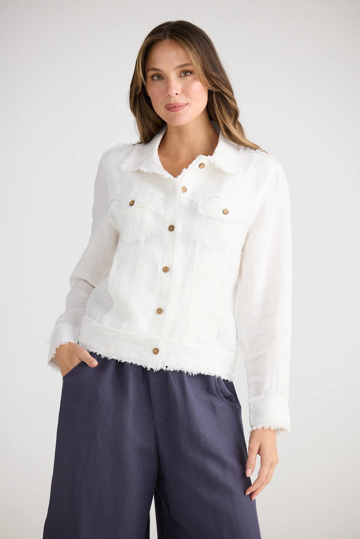 The Shanty Corp Monza Jacket White Linen