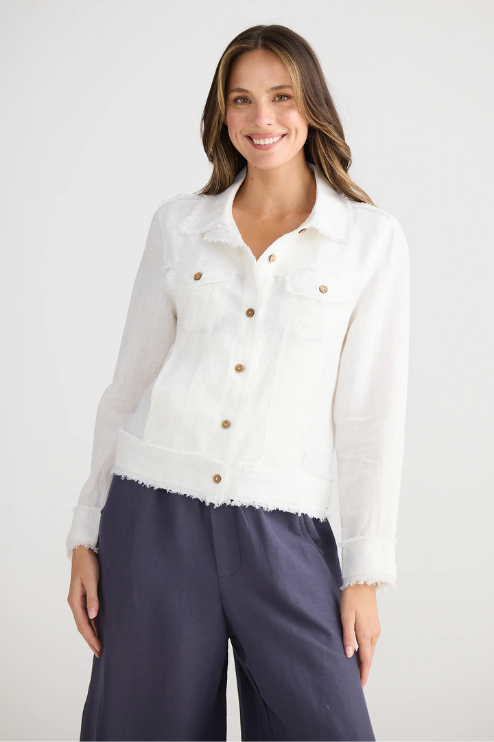 The Shanty Corp Monza Jacket White Linen