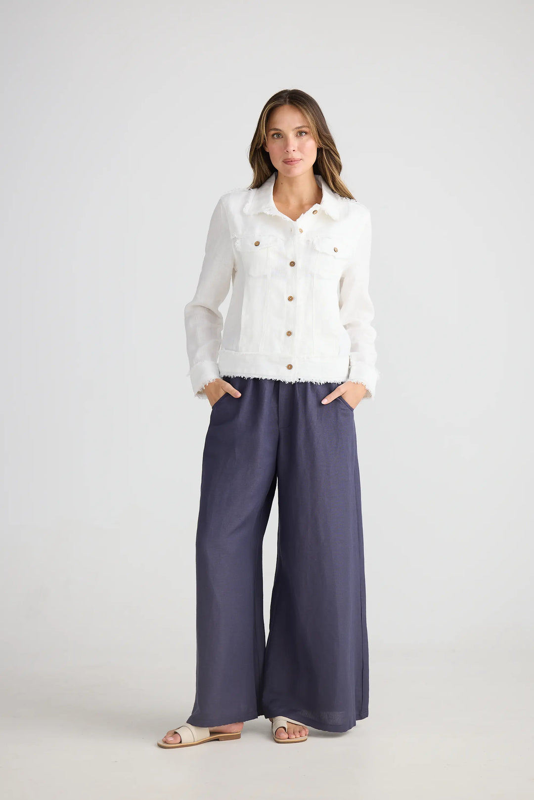 Monza Jacket - White Linen