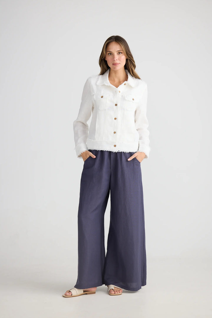 Monza Jacket - White Linen