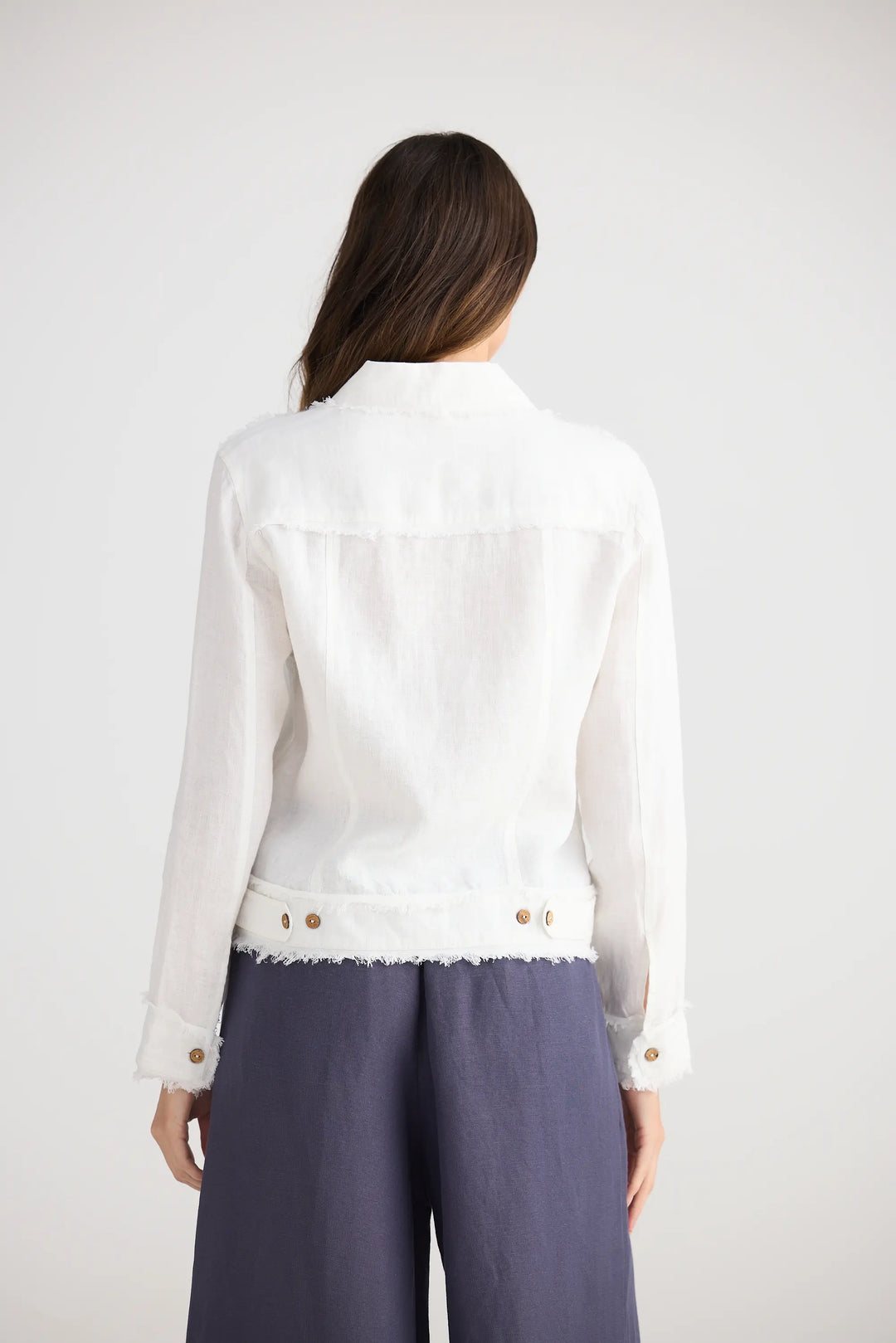 Monza Jacket - White Linen