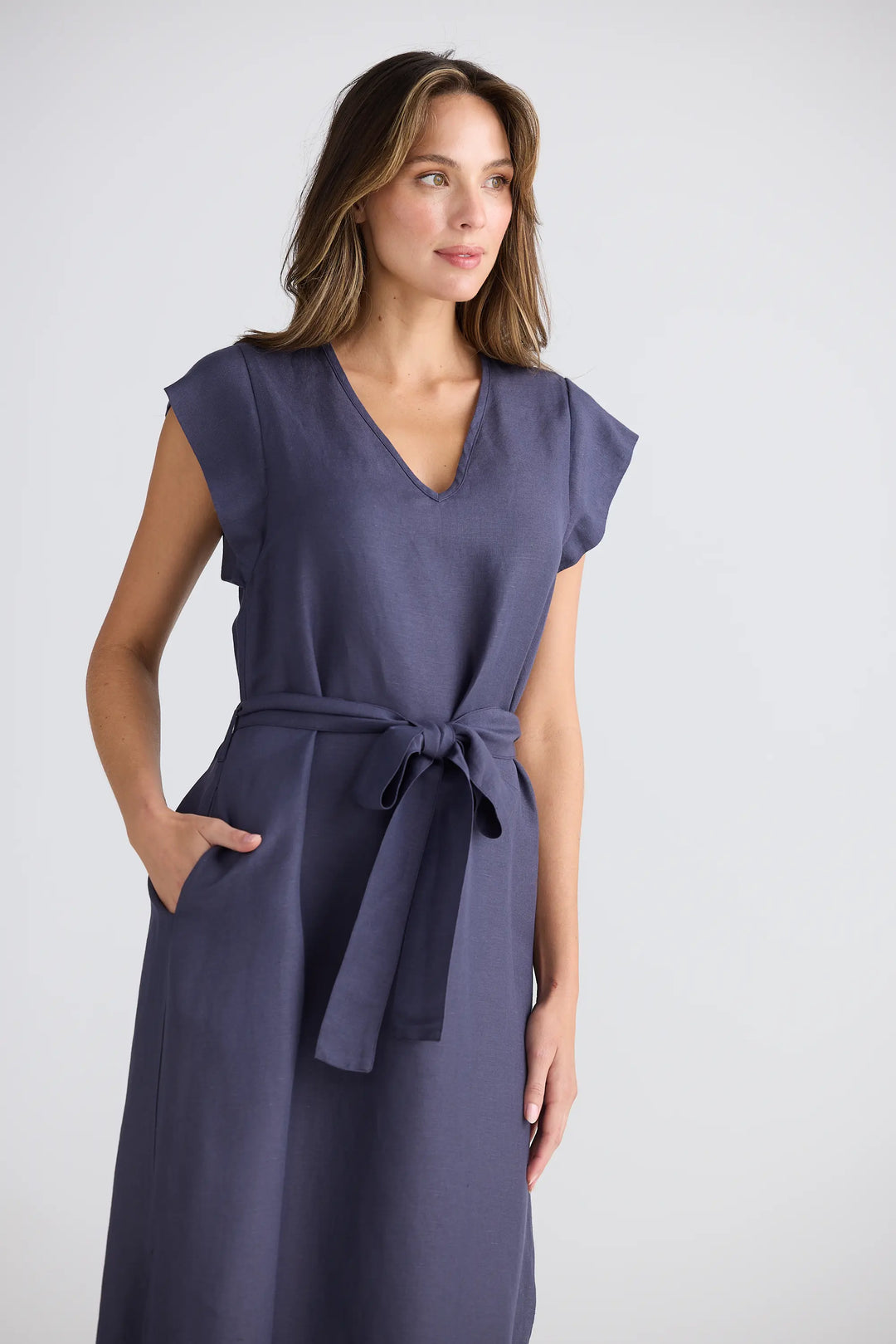 The Shanty Corporation Sebou Dress Indigo Ash