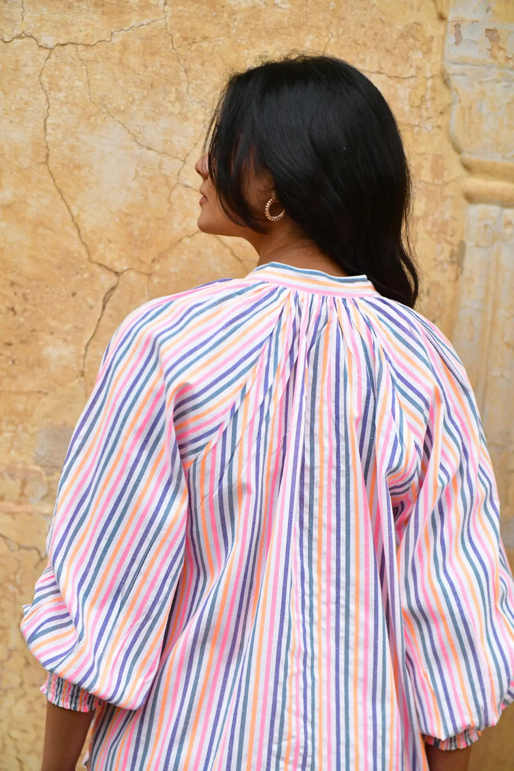 Azure & Indigo Sunset Oversized Shirt