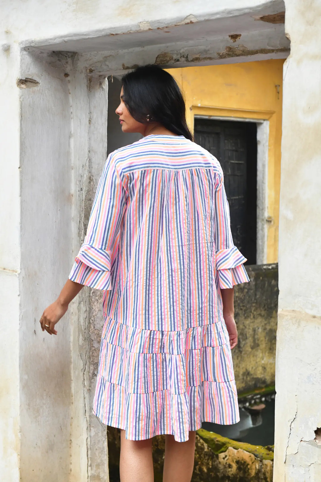 Azure & Indigo Sunset Swing Dress