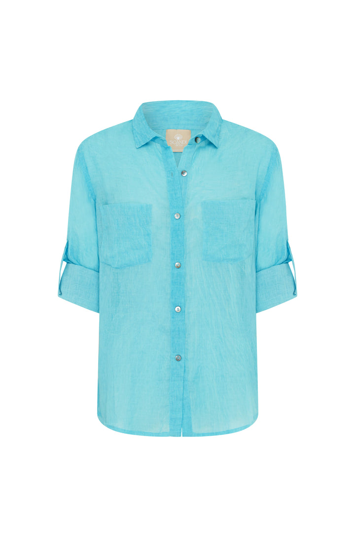 Scandi & Co Hailey Shirt Blue Curacao